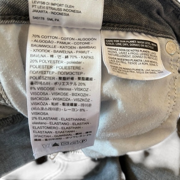 Levi’s 721 High Rise Skinny Grey Granite Jeans Size 31 Hemmed - Picture 14 of 15